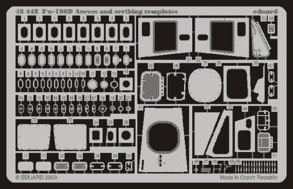 Fw 190D access and scribing templates  (TAM)
