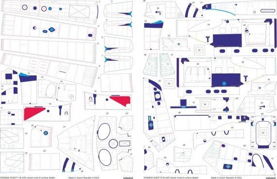 1/48 Mi-24D raised rivets & surface details decal