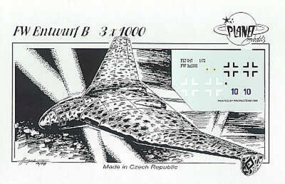 Planet 1/72 Focke-Wulf Fw-Entwurf B Delta Bomber