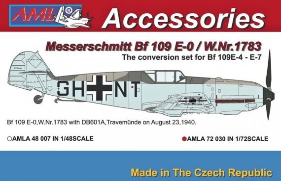 1/72 Bf 109 E-0/W.Nr.1783 Conversion set + decals