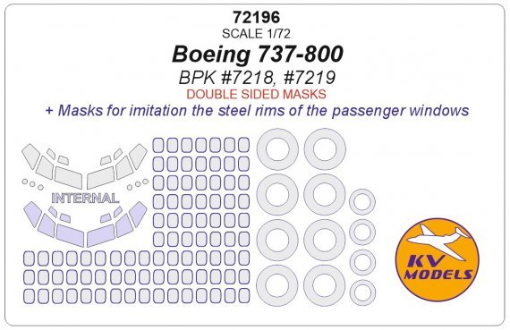 1/72 Boeing 737-800 Double-sided + wheels masks