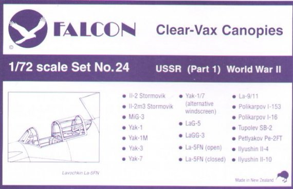 1/72 WWII USSR vacuum canopy set part 1