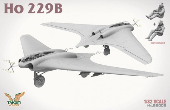 1/32 Horten Go-229B with 2 seated figures