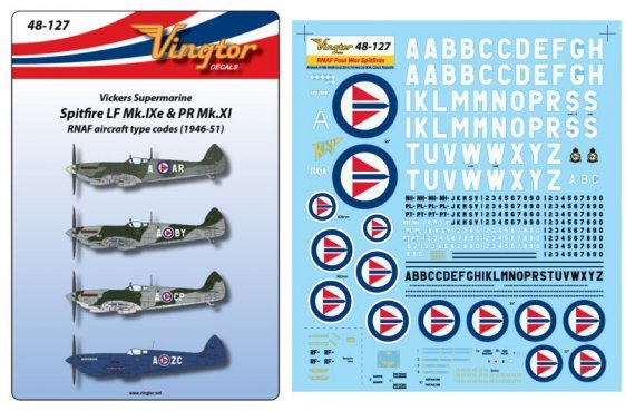1/48 Supermarine Supermarine LF Mk.IXe & PR Mk.XI  RNAF 1946-51