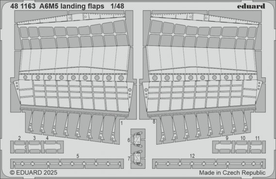 1/48 SET A6M5 landing flaps for Eduard