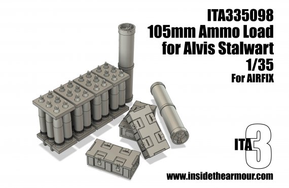Inside the Armour Stockage Munitions 105mm Stalwart 1/35