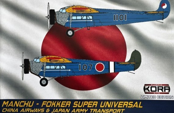 KORA MODEL Fokker Super Universal Manchuria 1/72