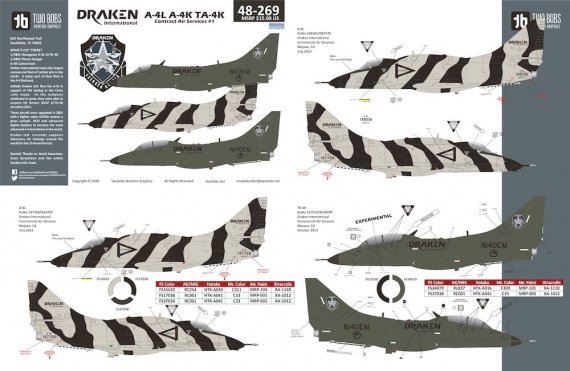 1/48 Douglas A-4L/A-4K/TA-4K Skyhawk Draken Contract Air Service