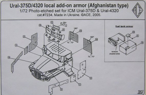 1/72 Ural-375D/4320 add-on armor (Afghanistan)