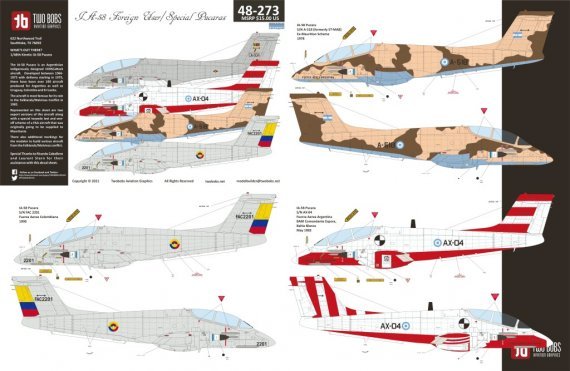 1/48 F.M.A. IA-58A Pucara Foreign User/Special Pucaras