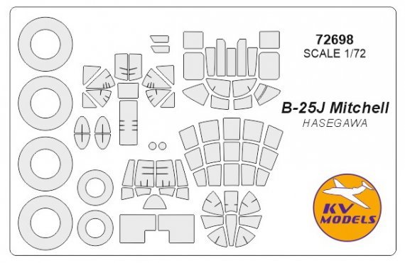 1/72 North-American B-25J Mitchell masks