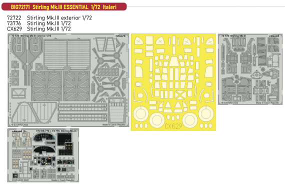 1/72 Stirling Mk.III ESSENTIAL BigEd Set