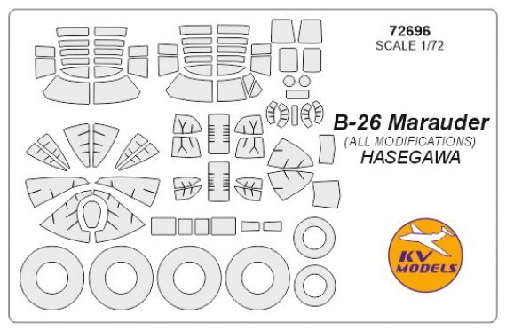 1/72 Martin B-26B/C/F/G Marauder masks