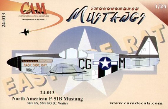 Cam Decals P-51B Mustang 1/24 'East Side Rat' Abziehbilder