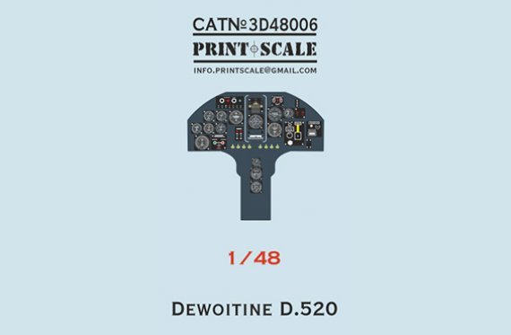 1/48 Instrumental panel Dewoitine D.520