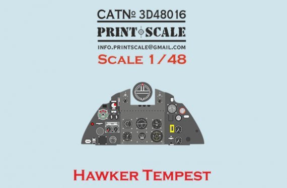 1/48 Instrument panel Hawker Tempest