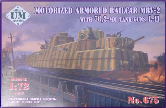 1/72 Motorized Armored Railcar MBV-2 with 76,2mm gun