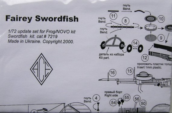 1/72 Update set for Fairey Swordfish (FROG/NOVO)