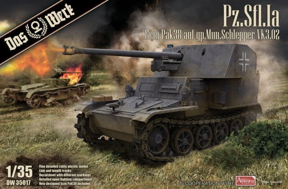 1/35 Pz.Sfl.la 5cm Pak38 auf gp.Mun.Schlepper VK3.02