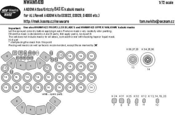 Masque 1/72 A400M Atlas Grizzly BASIC Revell