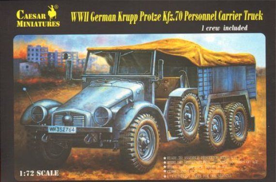 1/72 WWII German Krupp Protze Kfz.70 Personnel Carrier Truck
