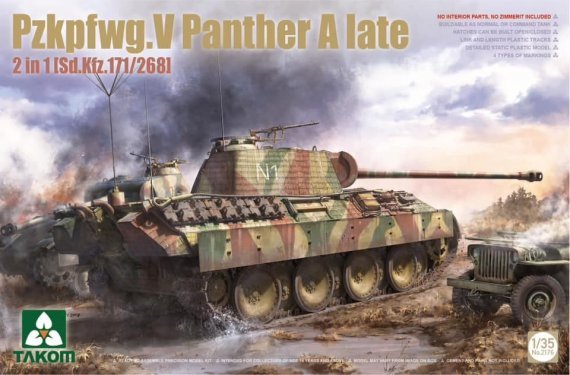 1/35 Pz.Kpfw.V Ausf.A Panther Late SdKfz 171/268 2 in 1