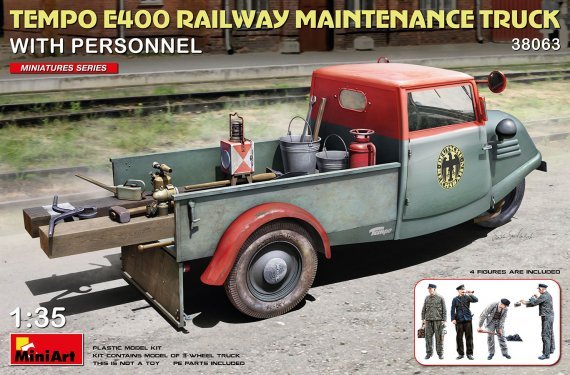 1/35 Tempo E400 Railway Mainten.Truck with Personnel