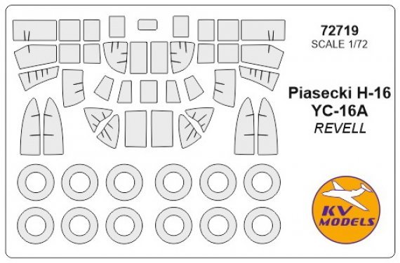 1/72 Piasecki H-16 / YC-16A paint masks