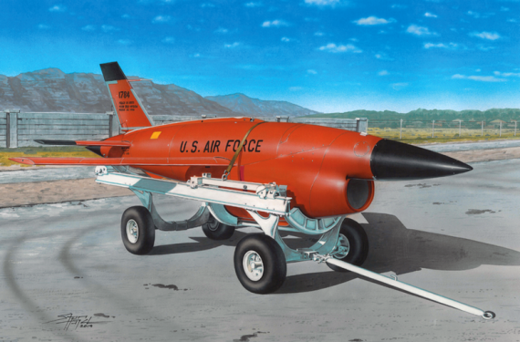 1/72 Firebee BQM-34A with transpokes cart