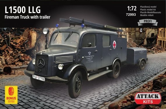 Maquette Camion Pompiers Allemand L1500S LLG 1/72