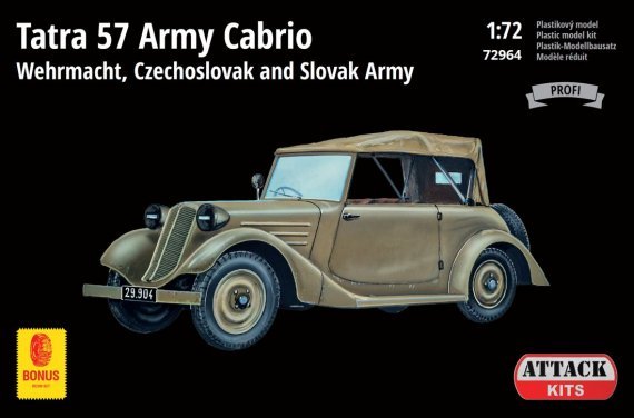 1/72 Tatra 57 Army Cabrio Wehrmacht Czechoslovak and Slovak Army