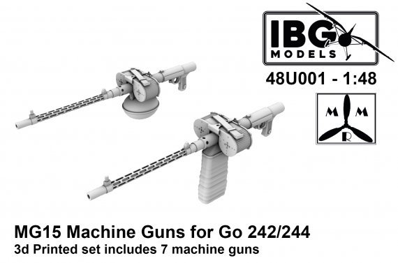1/48 MG15 Machine Guns for the Gotha Go-242/2Go-44B-1 for Ibg