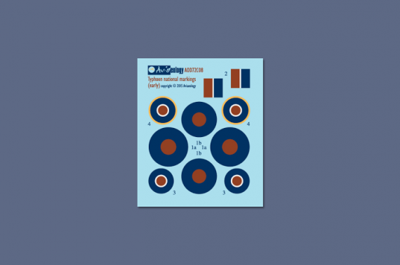 1/72 Hawker Typhoon Mk.IB national markings early  to Jan 1945