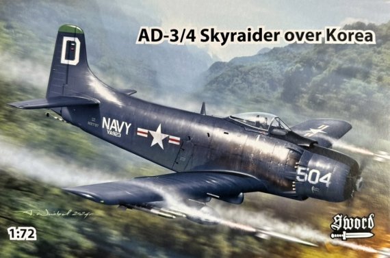 1/72 AD-3/4 early Skyraider over Korea