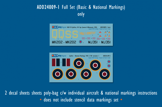 1/24 Supermarine Spitfire Fr Mk.IXCs MJ351 & MK202 of 414 Sq