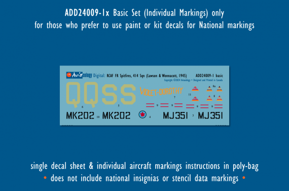 1/24 Supermarine Spitfire Fr Mk.IXCs MJ351 & MK202 of 414 Sq