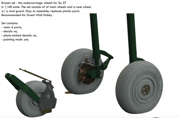 1/48 Sukhoi Su-27 wheels