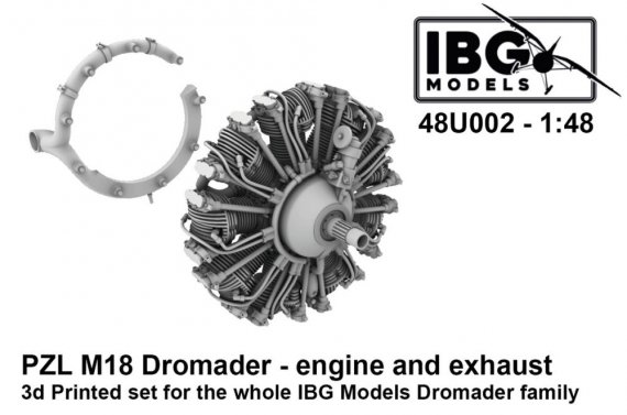 IBG 1/48 PZL M18 Dromader Moteur et �chappement