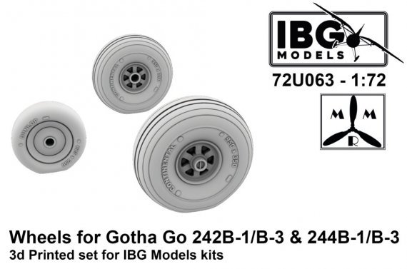 1/72 Wheels for Gotha Go 242B-1/B-3 & 244B-1/B-3