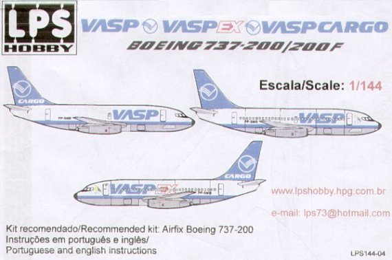 1/144 Boeing 737-200 VASP PP-SMB/SMS