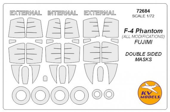 1/72 McDonnell F-4 Phantom double sided masks