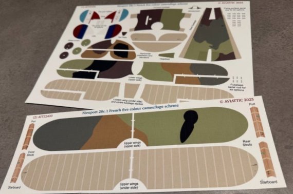 1/32 Nieuport 28c.1 French five colour camouflage scheme