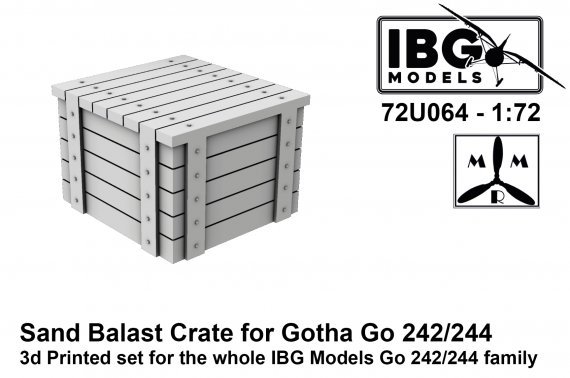 1/72 Gotha Go-242A-1/Go-244B-1 Sand Ballast Crate for IBG
