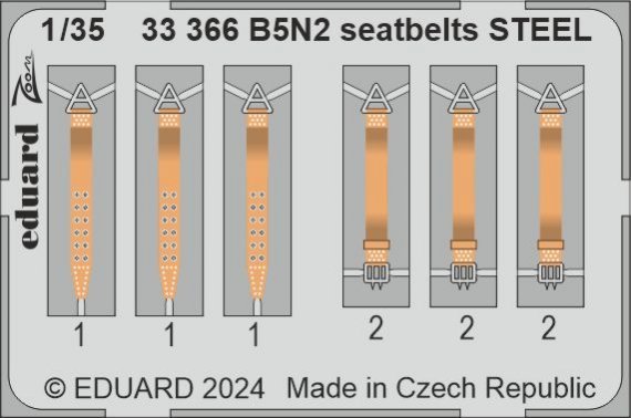 1/35 B5N2 seatbelts STEEL for Border Model
