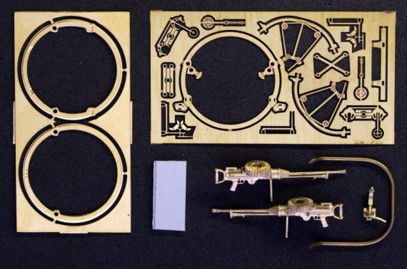 1/48 Stripped Lewis Mk I twin Mg with a shortened radiator