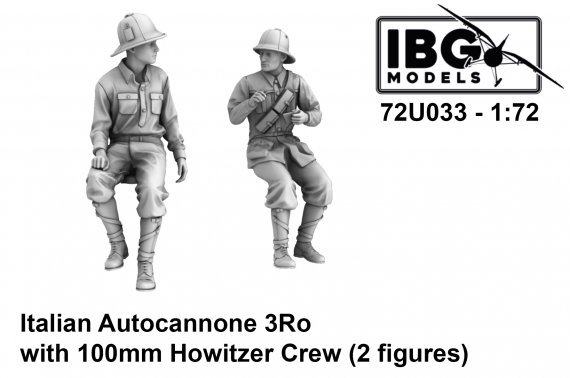 1/72 Italian Autocannone 3Ro with 100mm Howitzer Crew