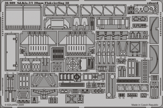1/35 Sd.Kfz.7/1 20mm Flakvierling 38 (DRAG 6525)