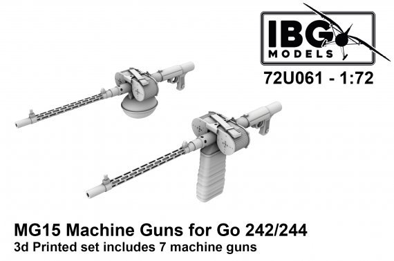 1/72 Gotha Go-242A-1/Go-244 MG15 Machine Guns for IBG