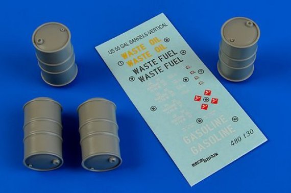 1/48 US 55 gallon barrels vertical position