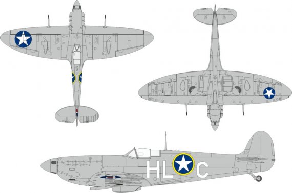 Eduard Mask 1/32 Spitfire Mk.Vb Insignes US